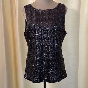 Ralph Lauren Black Label blue sequin top.